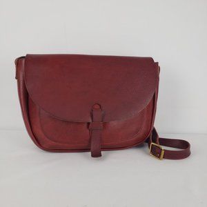 Mimi Made in England Purse Red Leather Crossbody